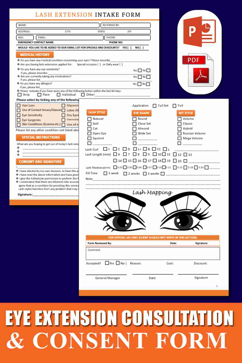 Printable Eyelash Extension Consent Form Template 